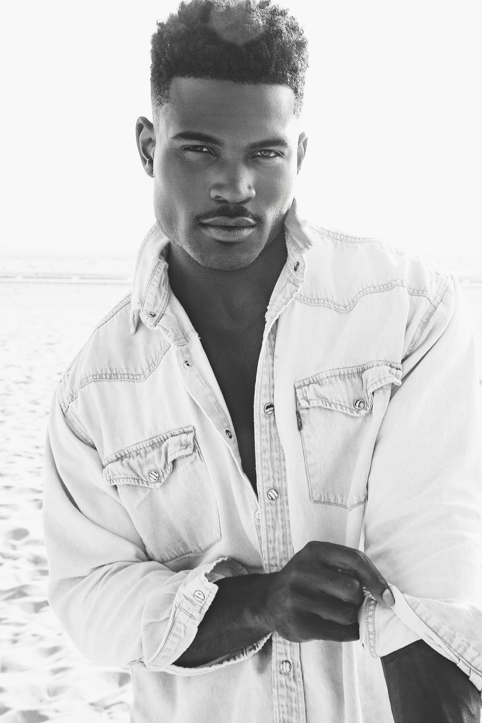 Joseph Foley — beach editorial black & white